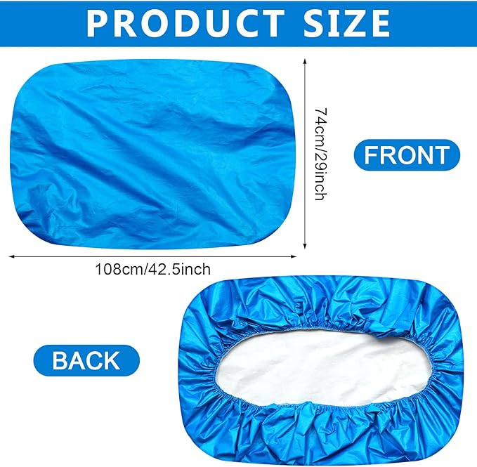 BBTO 2 Pcs Car Seat Sun Shade Covers Baby Car Seat Coolers Protector Reflective Carseat Sunshade Infant Shield Heat UV Sunlight Keep Baby Toddler Child Cool Travel Safety(Classic,Blue)