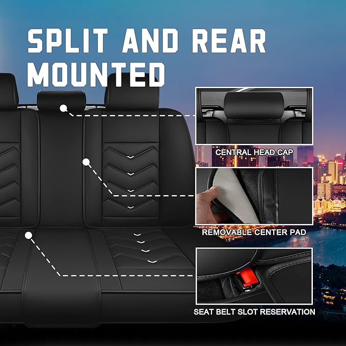 CTDS Car Seat Covers for Honda Accord 2000-2026, Stylish Sport Seat Cover, Premium Nappa Leather Car Seat Cover. Automobile Seat Covers Sets.(Standard 5 Seats/Black White)