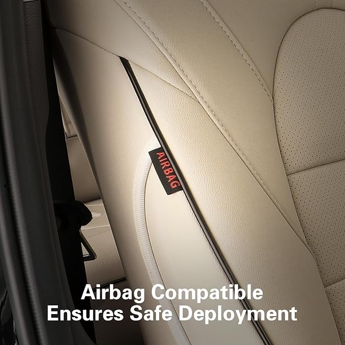 EKR Camry Seat Covers for Toyota Camry L, LE, SE 2018-2024 & SE Nightshade 2020-2024,(Not for Hybrid) Leather Car Seat Cover Full Set for Trucks SUV-Faux Leather (Beige)