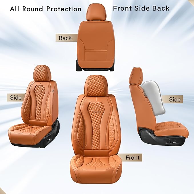 Coverado Seat Covers, Seat Covers 2 Seats, Brown Car Seat Cover Front Seats, Luxury Automotive Seat Covers, Front Car Seat Covers Leather Car Seat Protector