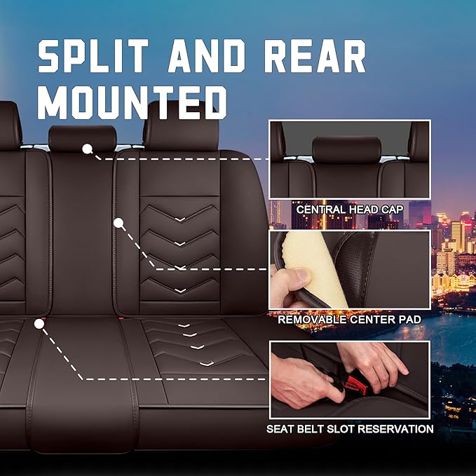CTDS Car Seat Covers for Honda Accord 2000-2026, Stylish Sport Seat Cover, Premium Nappa Leather Car Seat Cover. Automobile Seat Covers Sets.(Standard 5 Seats/Coffee Color)