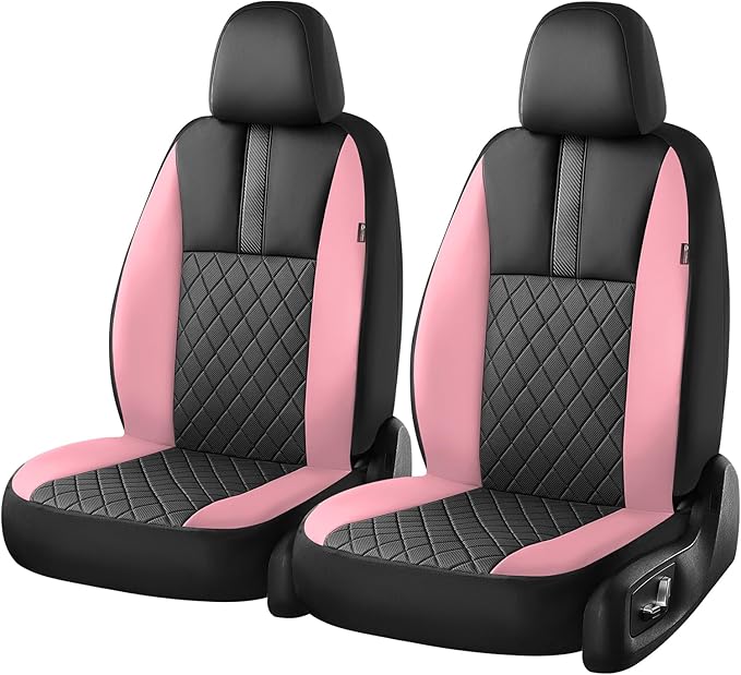 Coverado Car Seat Covers Full Set, Automotive Leather Seat Covers for Car，Universal Fit Front Back Seat Cover, Non-Slip Waterproof Breathable Car Seat Protector