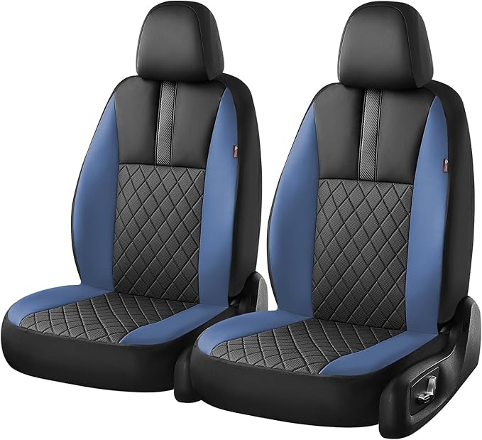 Coverado Car Seat Covers Full Set, Automotive Leather Seat Covers for Car，Universal Fit Front Back Seat Cover, Non-Slip Waterproof Breathable Car Seat Protector