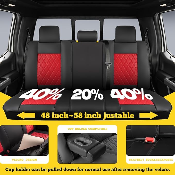 LINGVIDO Car Seat Covers Full Set (5 Seats) - Premium Perforated Nappa Leather, Waterproof Shield, Omni-Adapt Fit SUVs Sedans, Ultimate Family & Pet Protection