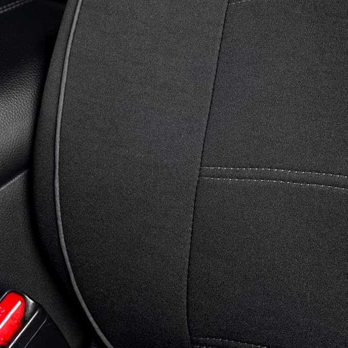 Motor Trend (2) Car Seat Covers for Front Seats with (2) Trimmable Car Floor Mats – Universal Fit Auto Accessories for Cars, Trucks, SUVs, Vans – Interior Protection and Vehicle Interior Shield Combo