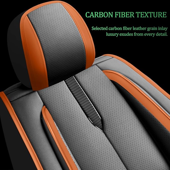 Fit Passport Car Seat Covers for Honda Passport 2019-2025 2026 -Upgraded Premium Waterproof & Breathable Leather,Airbag Compatible,All-Weather Seat Cushion Protector,2 Front/Black-Brown