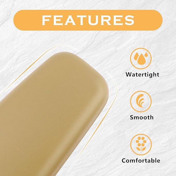 OFBAND 2PCS Elbow Pad Arm Rest, Soft Leather Arm Rest Pillow with One-Piece Molding for Comfortable Support, Universal Car Accessories, Knee Cushion, Door Armrest Pads (Beige)