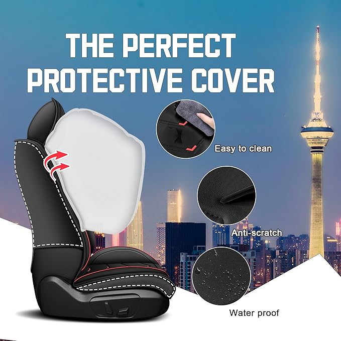 CTDS Car Seat Covers for Honda Accord 2000-2026, Stylish Sport Seat Cover, Premium Nappa Leather Car Seat Cover. Automobile Seat Covers Sets.(Luxury 5 Seats/Black)