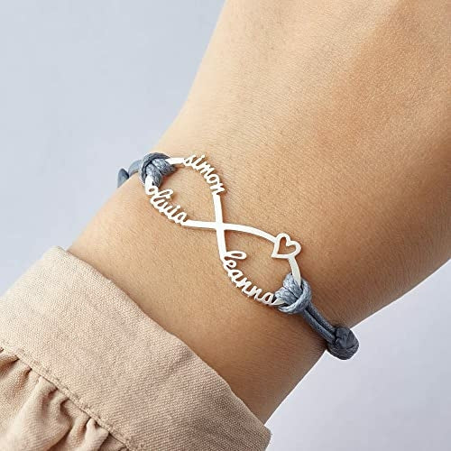 Personalized Mom Infinity Name Bracelet