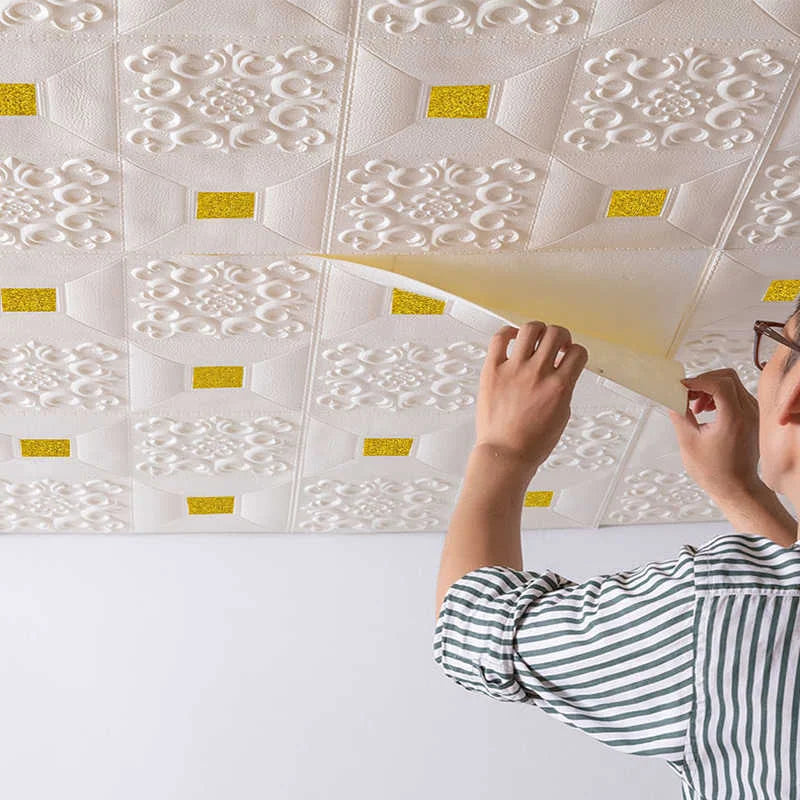 3D Brick Ceiling Wall Stickers