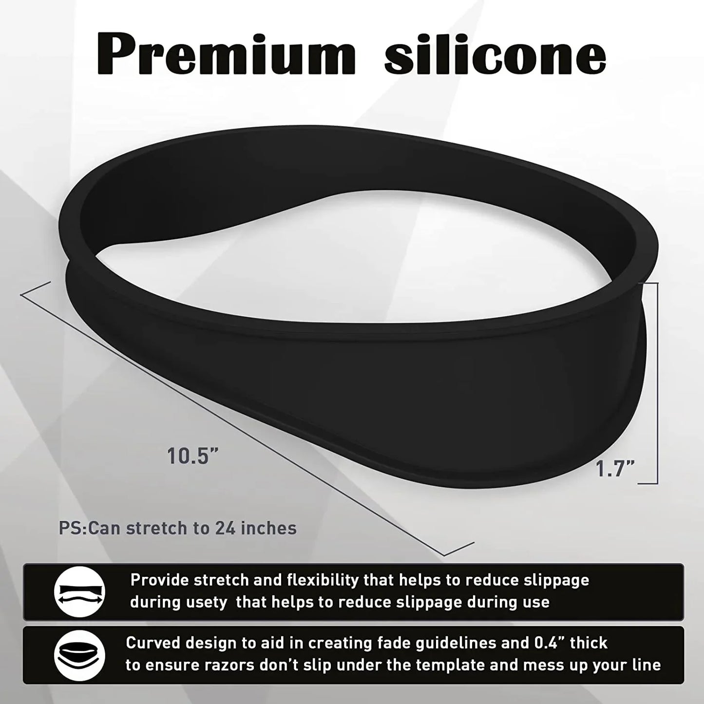 DIY Home Haircuts Curved Headband Silicone Neckline Shaving Template and Hair Cutting Guide Hair Styling Tool