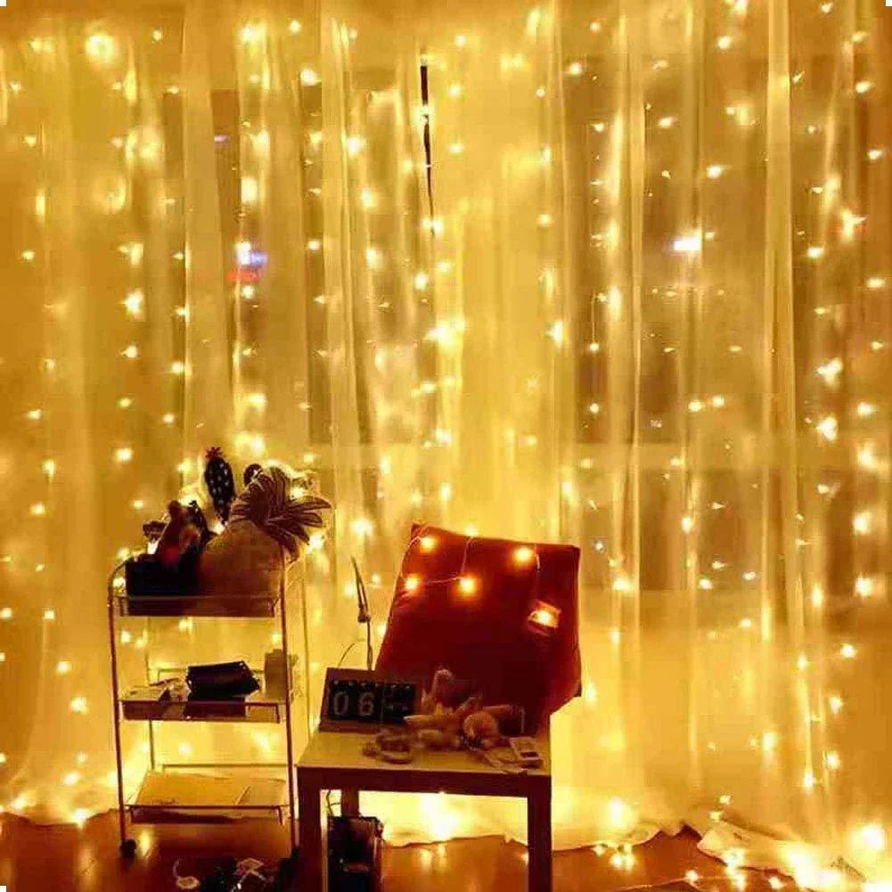Christmas Curtain Fairy Lights Garland