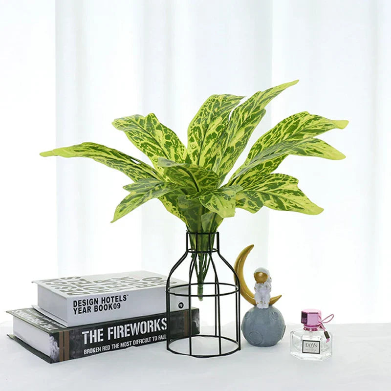 Artificial Bamboo Monstera Decor
