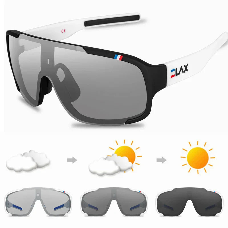ELAX Polarized Photochromic Cycling Sunglasses
