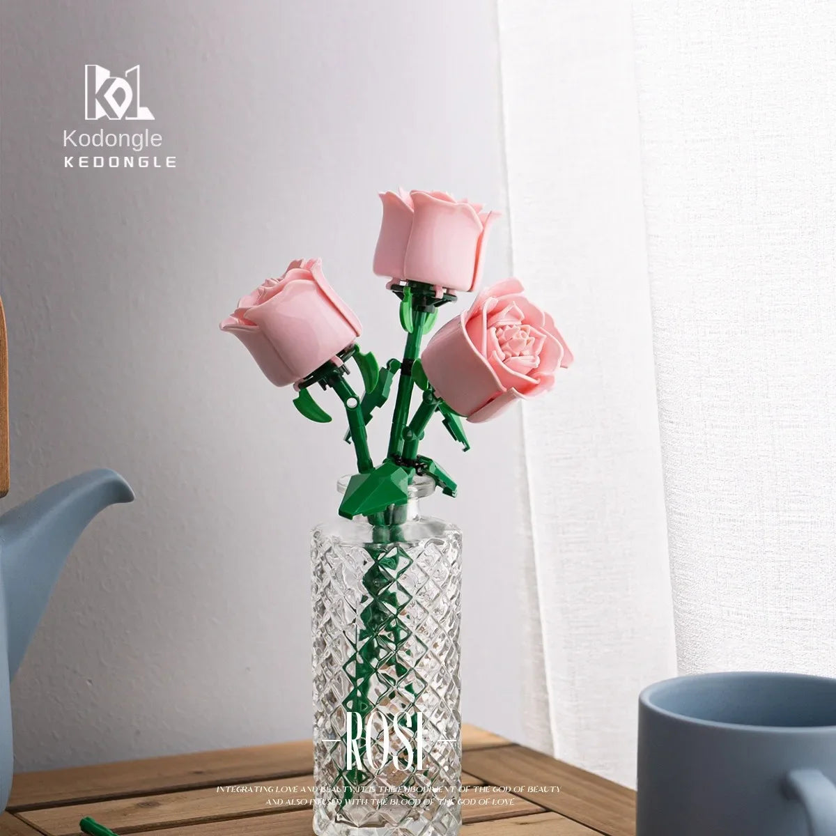 Valentine Rose Building Blocks Toy