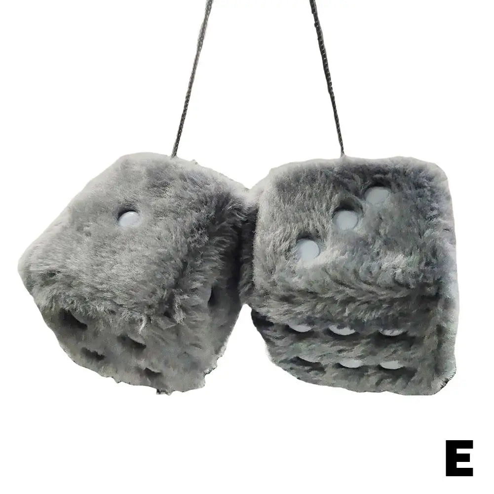 Plush Dice Car Ornament Pendant
