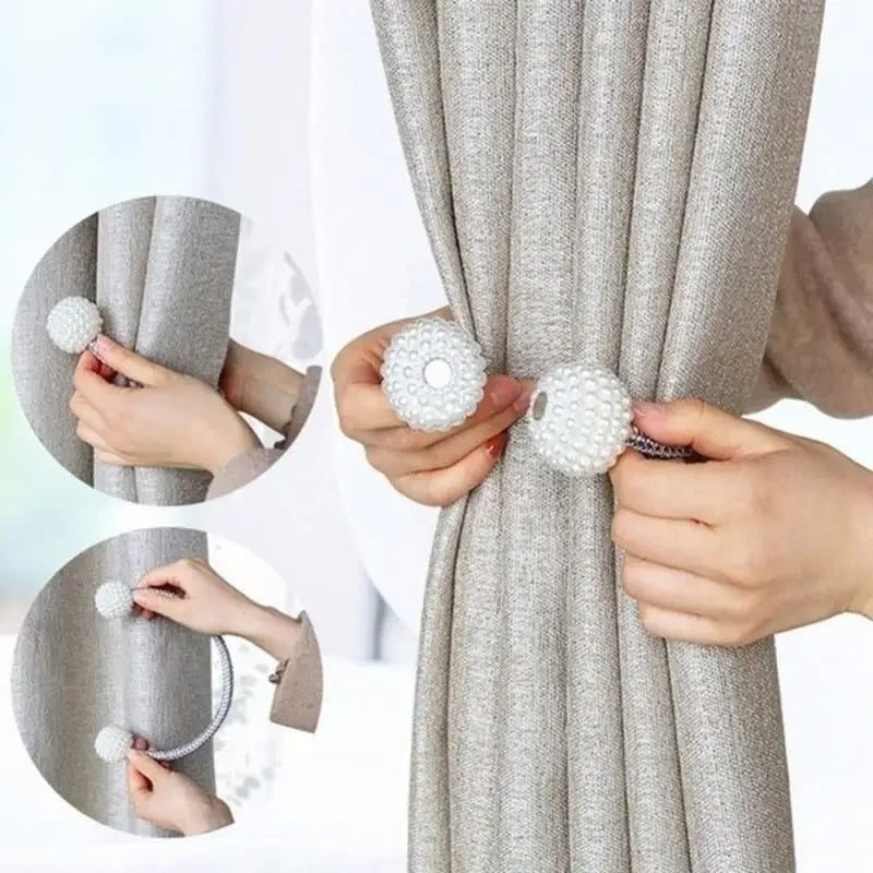 Pearl Magnetic Curtain Tiebacks