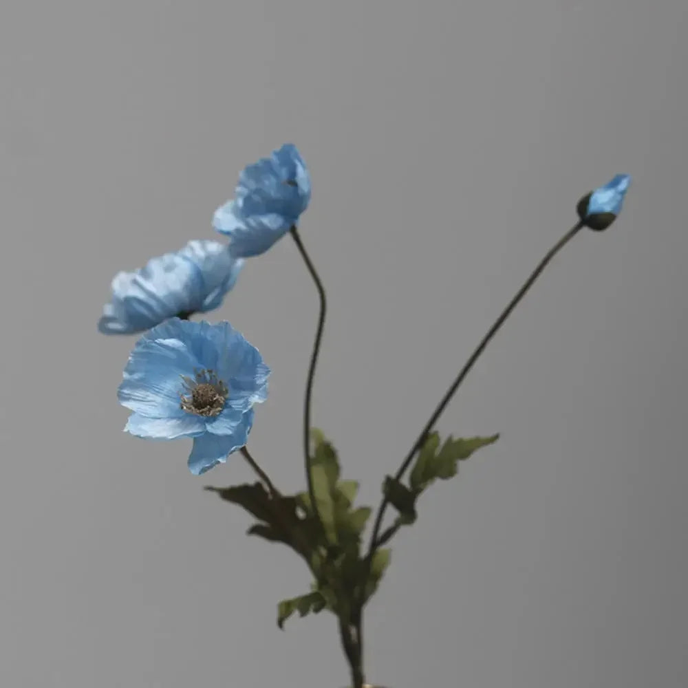 Silk Poppy Flower Stem