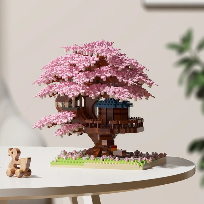 Pink Cherry Tree House Blocks