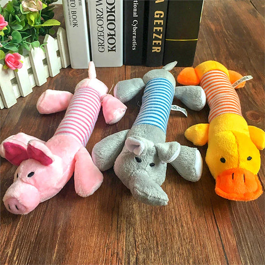 YOUSE Plush Animal Squeaky Pet Toy