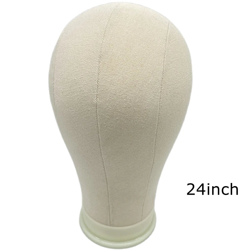 Canvas Block Wig Head Stand