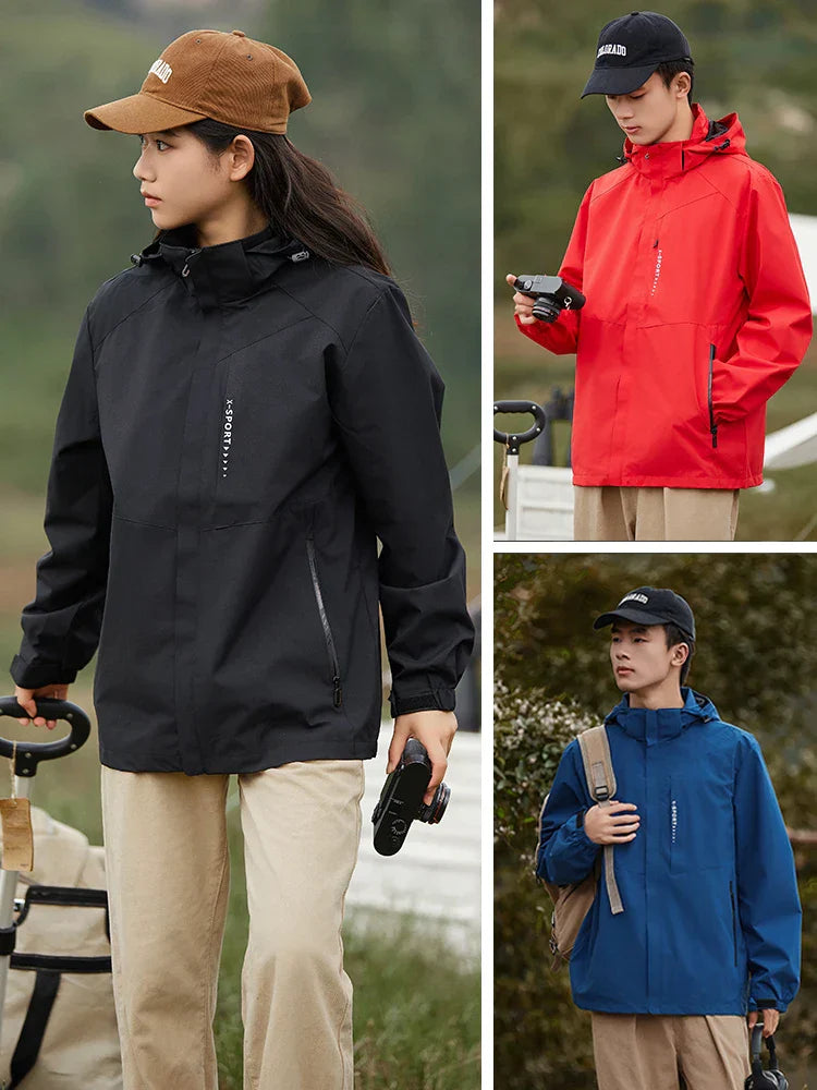 Unisex Waterproof Hooded Windbreaker