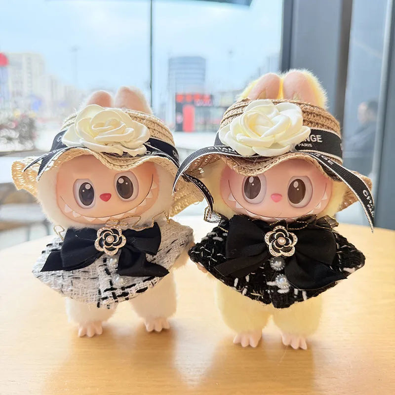Black Camellia Labubu Outfit