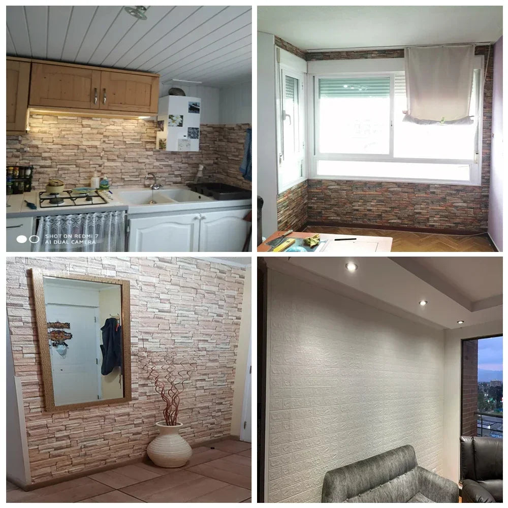 3D Foam Brick Wall Stickers