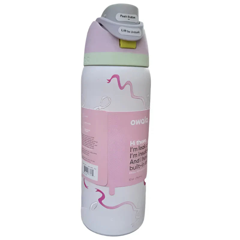 Owala FreeSip White Engraved Bottle