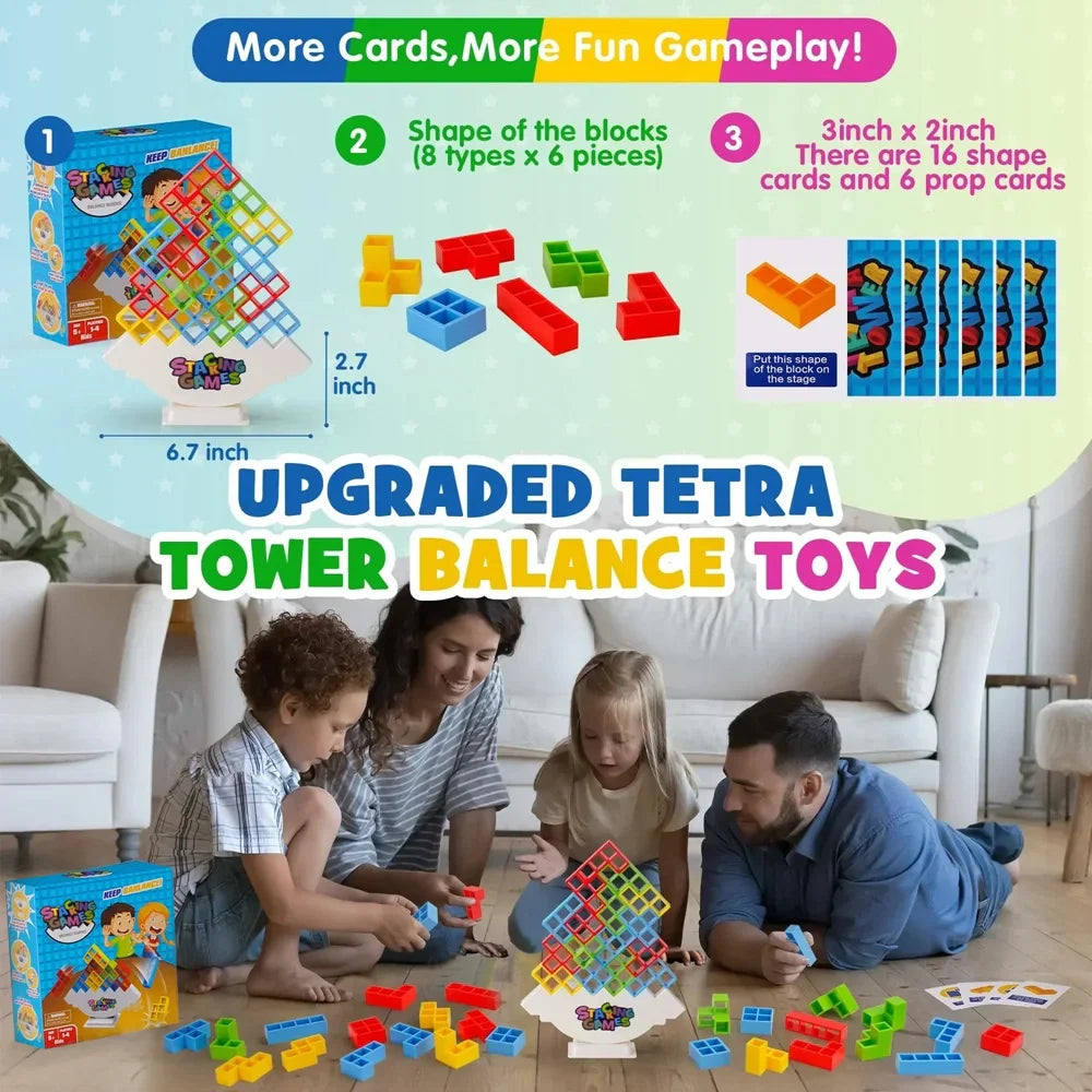 Tetra Tower Balance Block Game