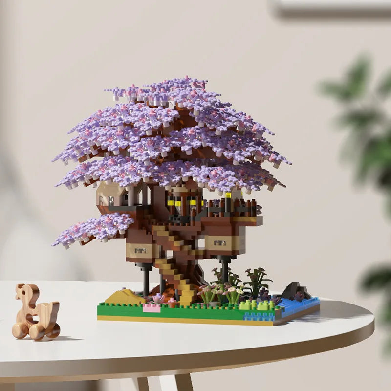 Pink Cherry Tree House Blocks