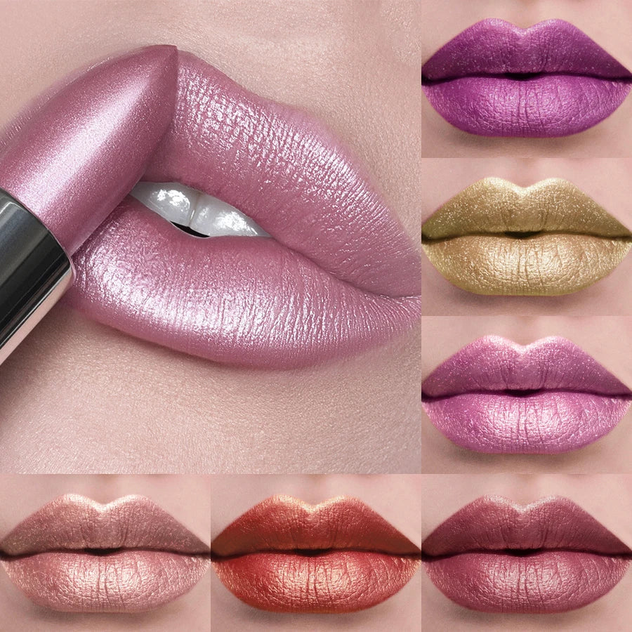 21 Colors Glitter Metallic Lipstick