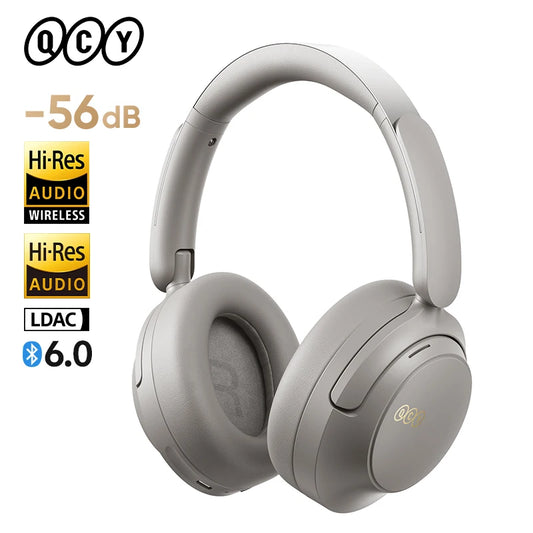 QCY H3S -56dB Adaptive ANC Over Ear Headphone Hi-Res LDAC Spatial Sound Wireless Earphone Bluetooth 6.0 Dual Driver 102H Headset