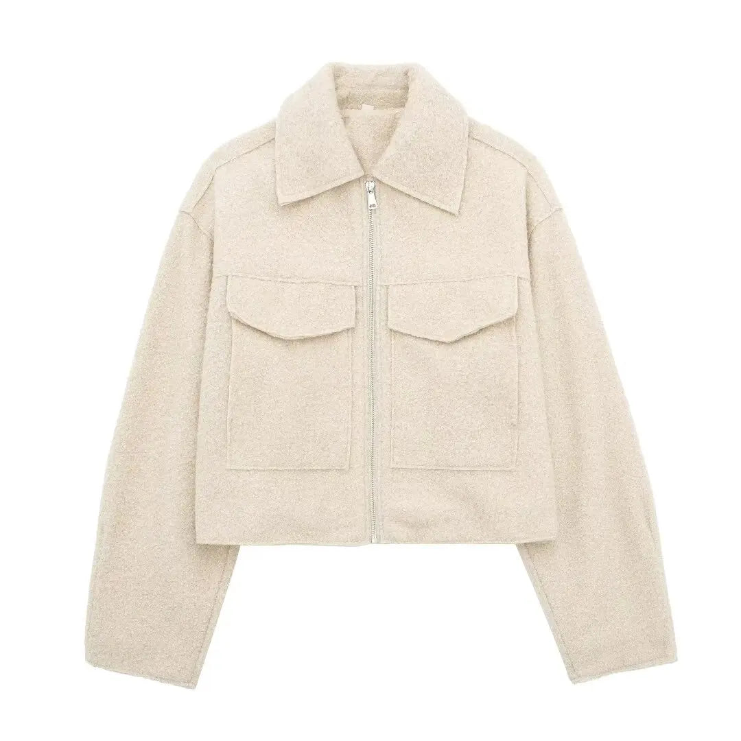 Willshela Women Vintage Zipper Jacket