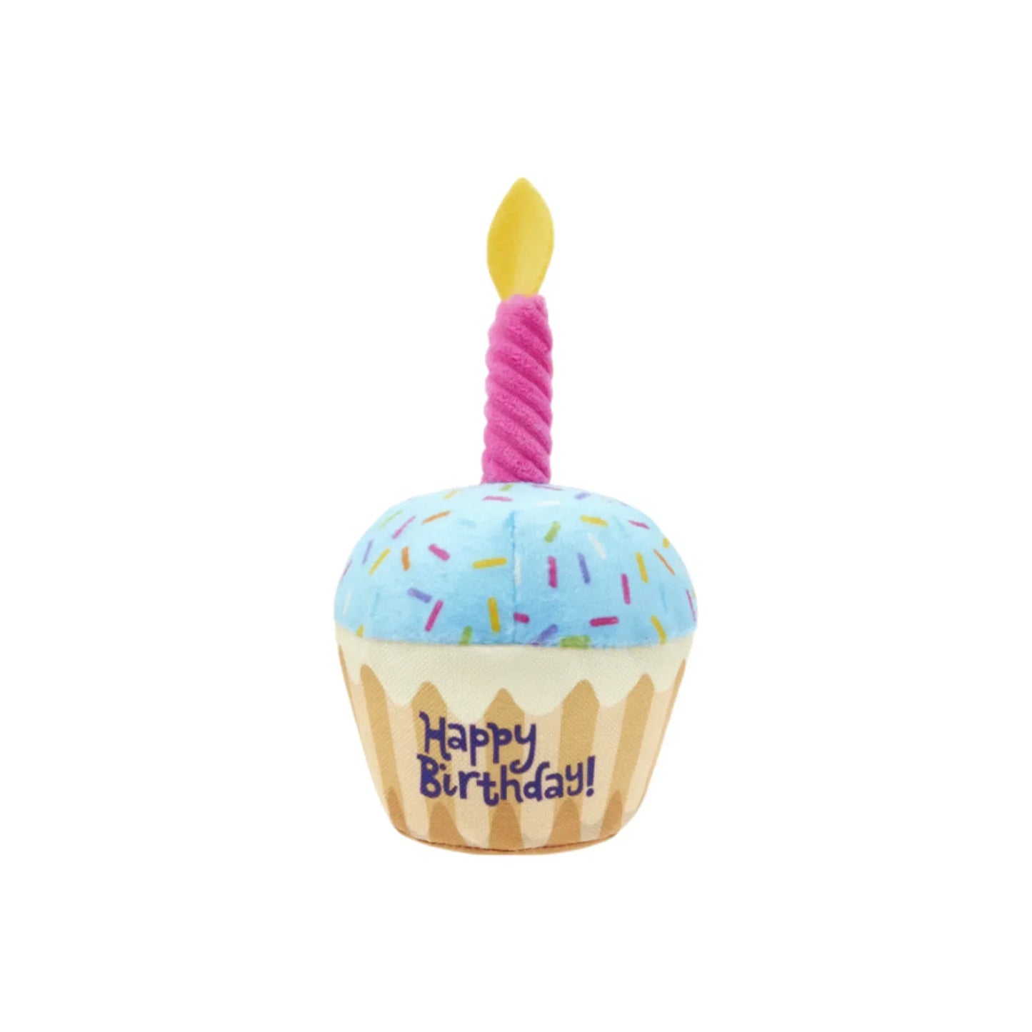 Plush Dog Birthday Cake Toy