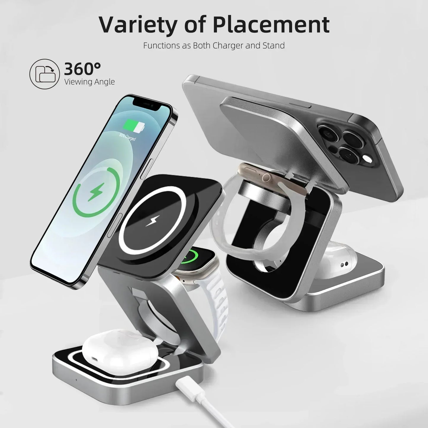 VBNM 3-in-1 Travel Charging Station