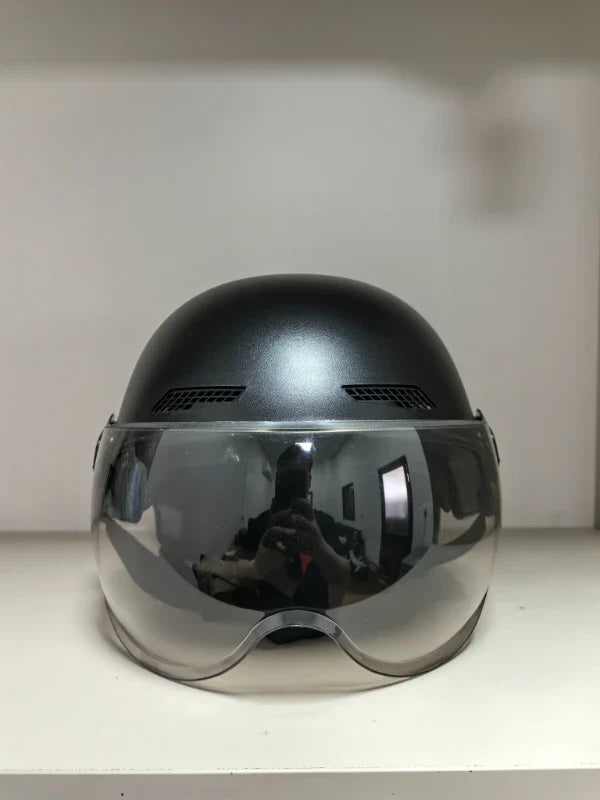 Vintage Open-Face Motorcycle Helmet