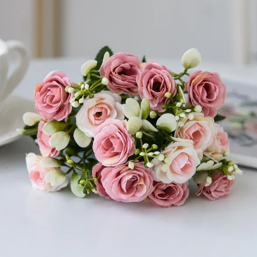 Silk Rose Bouquet Decor