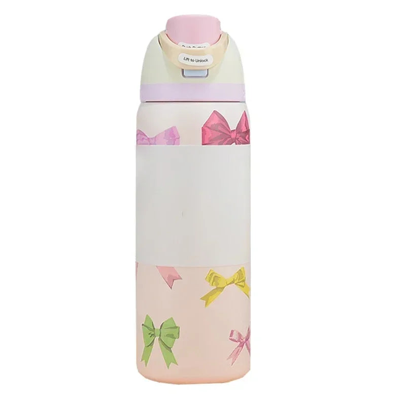 Owala Flower Pink Straw Bottle