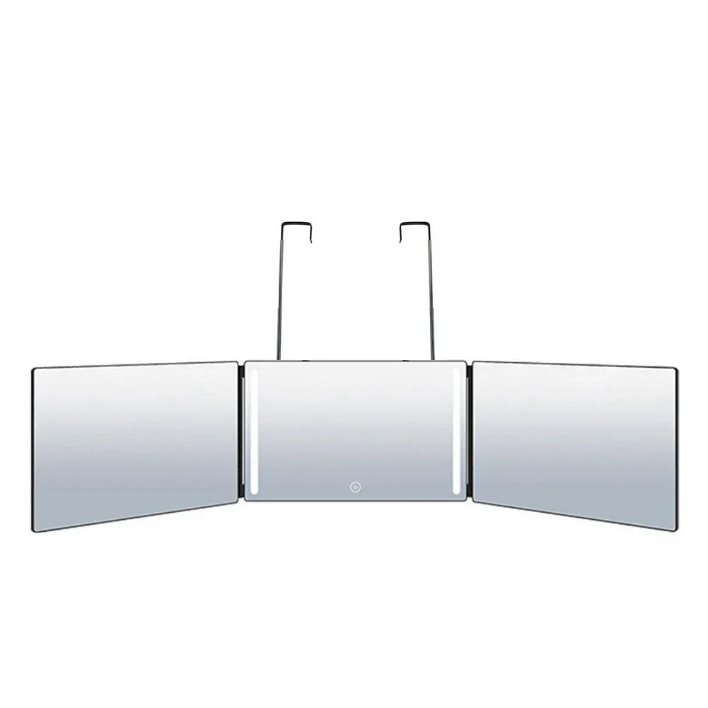 LED 3-Way Trifold Haircut Mirror