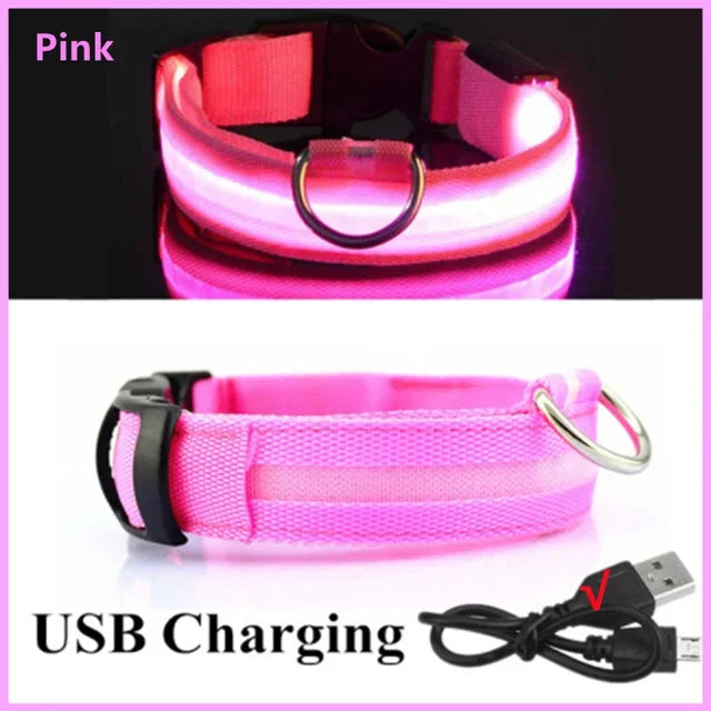 LED Rechargeable Dog Glow Collar