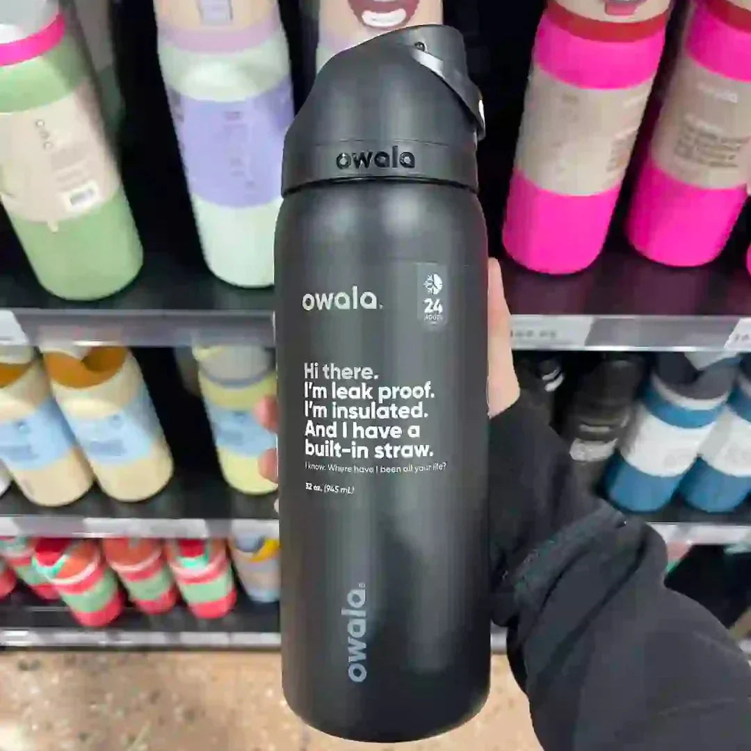 Owala FreeSip Black Panther