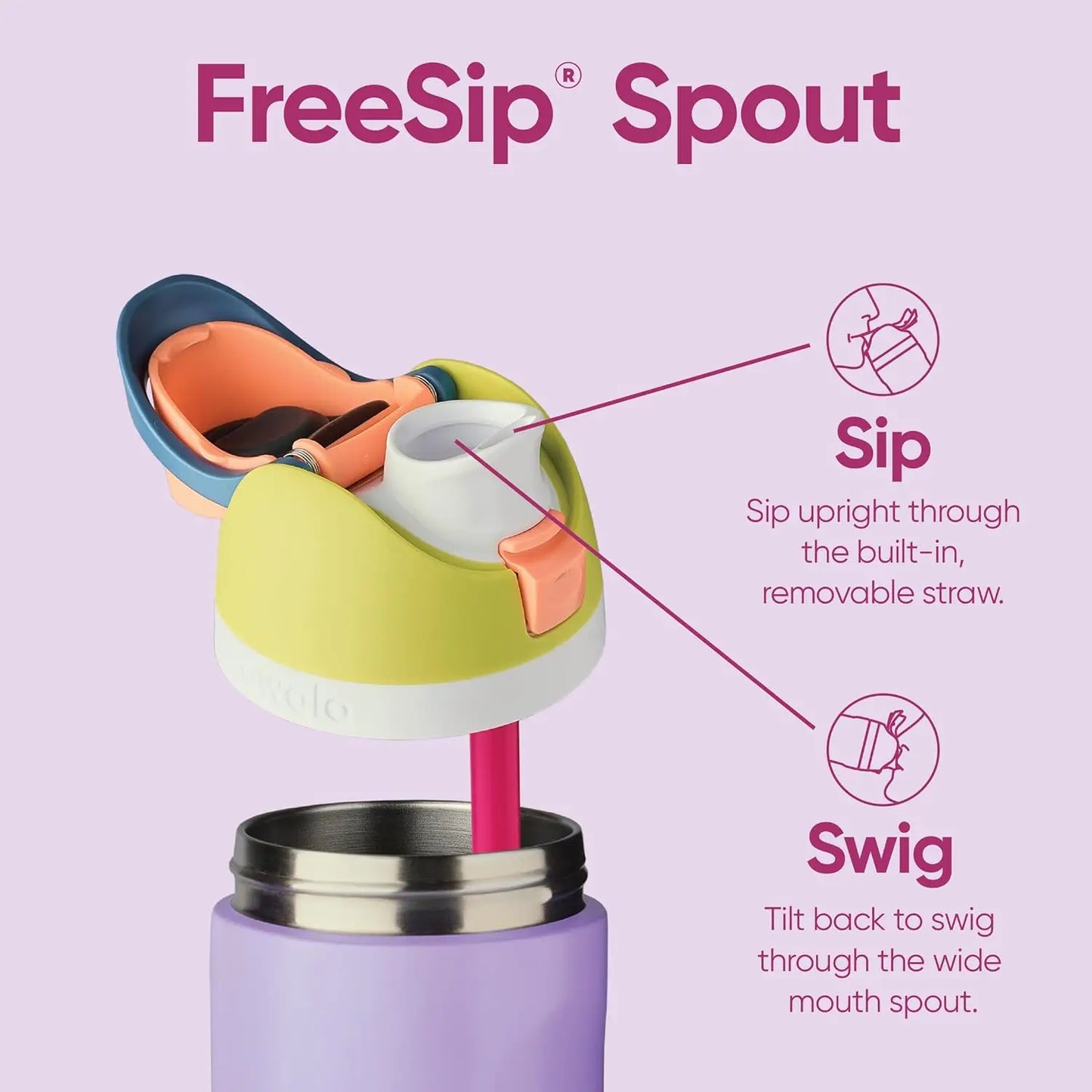 Owala FreeSip Blue Bow Tie Bottle