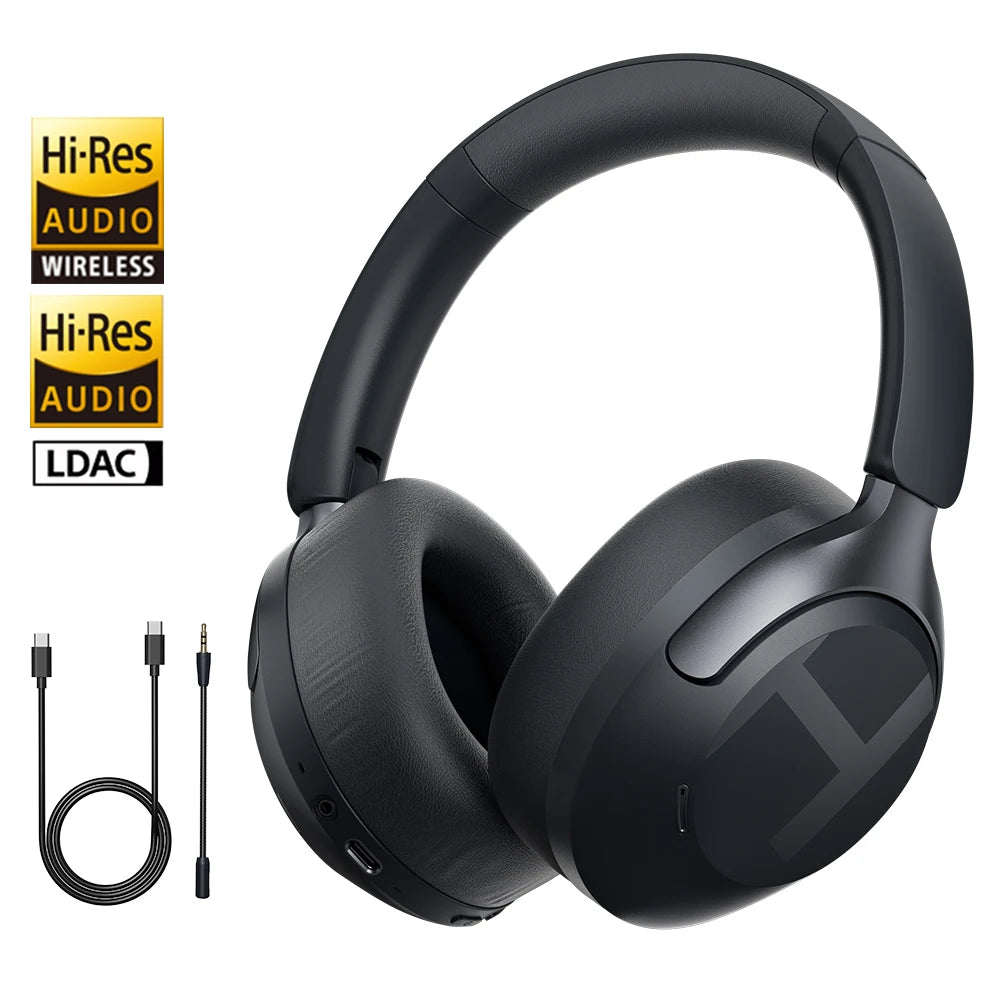 HAYLOU S40 ANC Wireless Headphone 50dB Noise Canceling Hi-Res 3D Spatial Audio Earphone with LDAC Bluetooth 6.0 Over Ear Headset