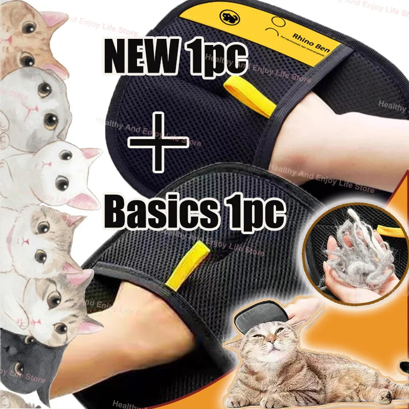 Pet Hair Removal Grooming Gloves