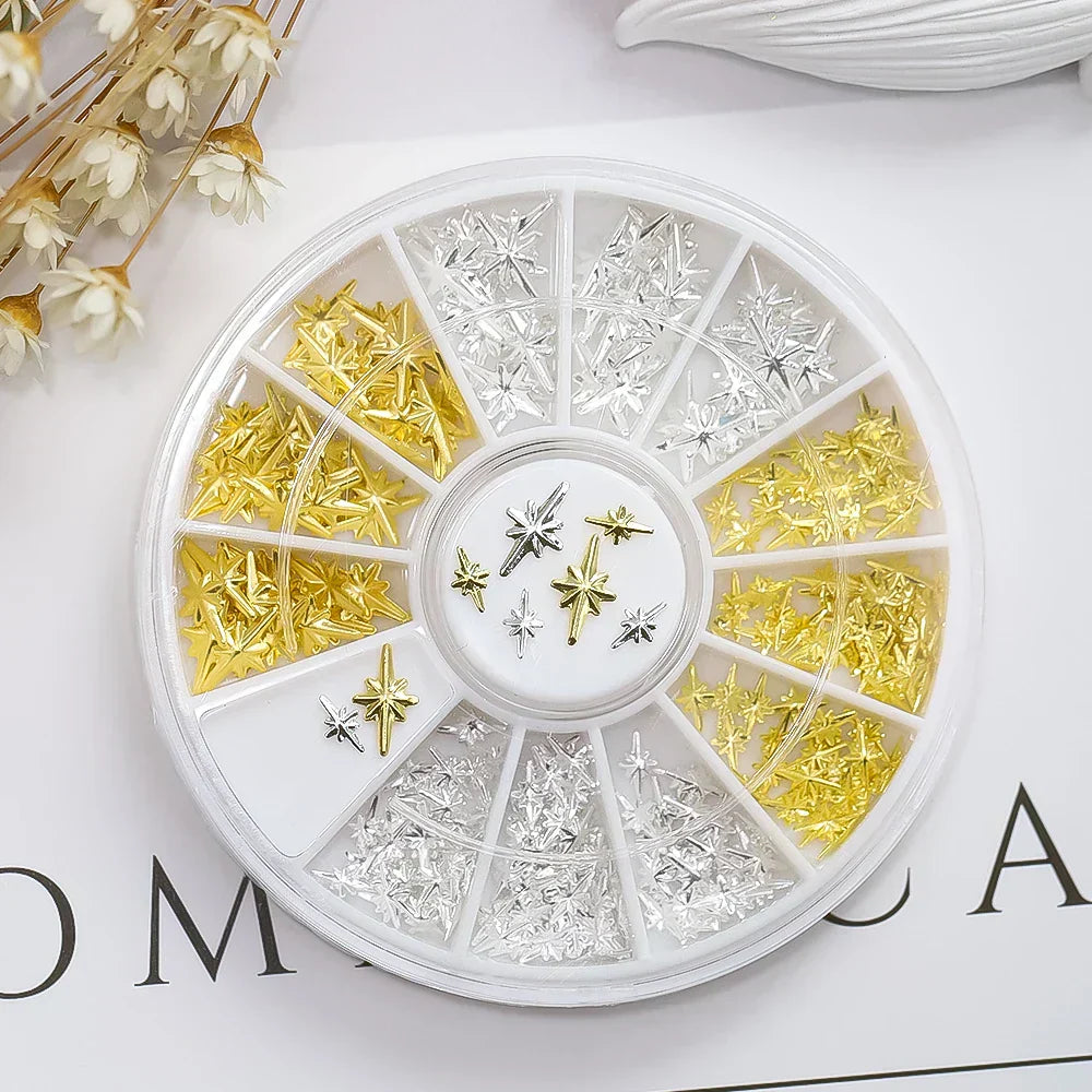 Gold Silver Starlight Nail Rhinestones