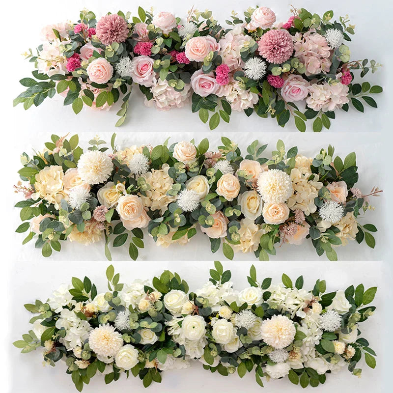White Rose Floral Row