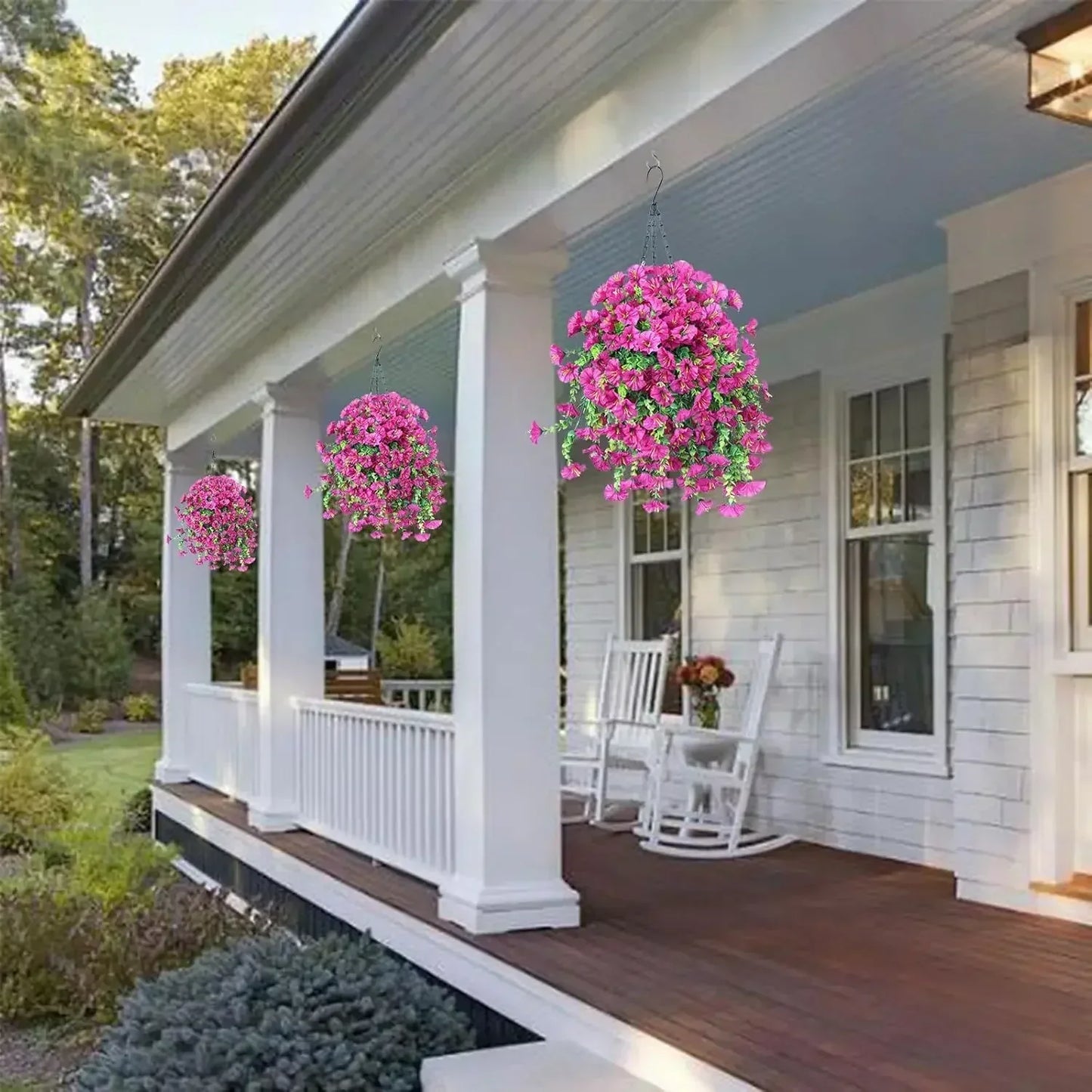 Artificial Morning Glory & Eucalyptus