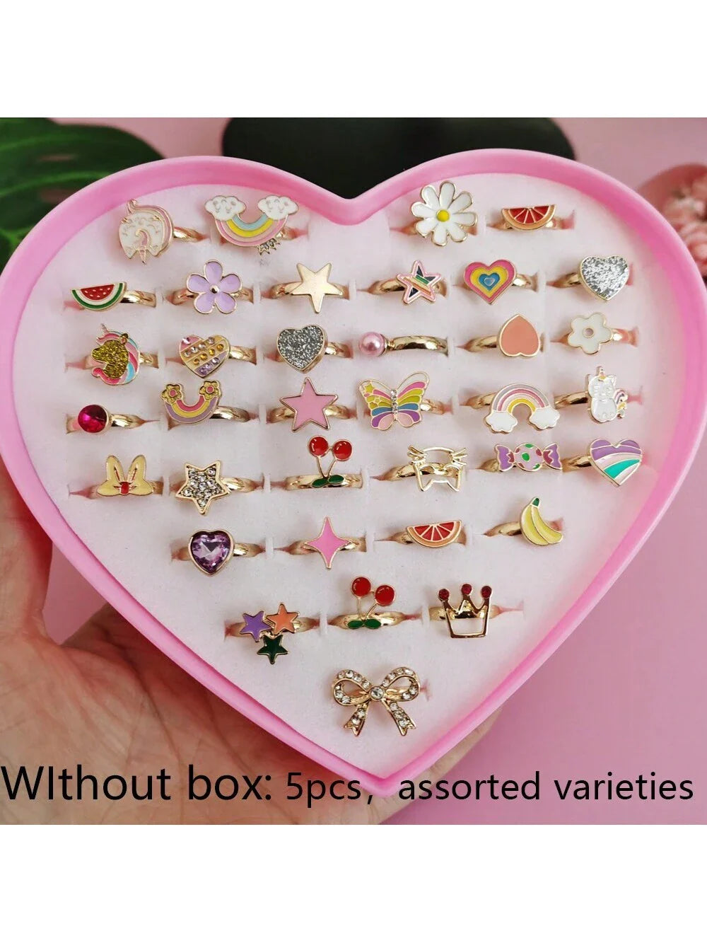 Girls Adjustable Alloy Finger Rings