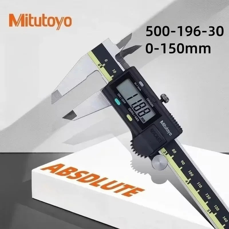 Mitutoyo Digital Caliper Stainless Steel Absolute Digimatic Caliper, 0-6"/150mm Range 500-196-20 Paquimetro Digital